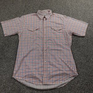 Express Rider Shirt Mens XL White Western Cowboy Rodeo Ranch Country Pearl Snap